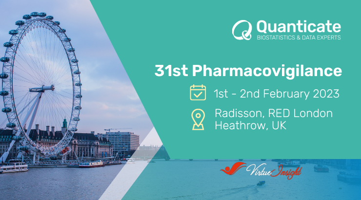Quanticate is Bronze Sponsor at this year's 31st Pharmacovigilance Conference